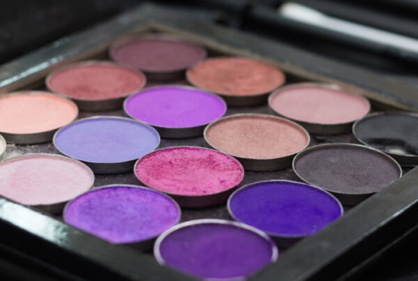 purple eyeshadow palette custom built for a professional makeup artistry kit for makeup jobs