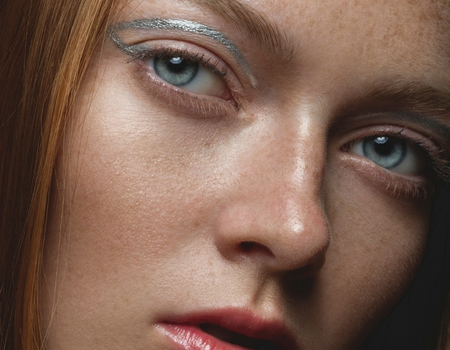 Clean beauty makeup showcasing realistic skin texture and glow