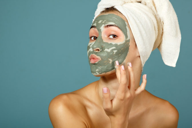 green face mask