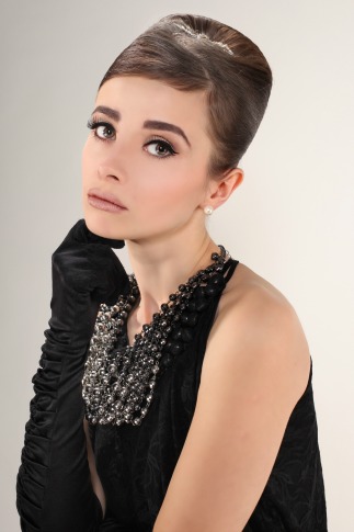 Audrey Hepburn style big eyebrows as a vintage beauty trick