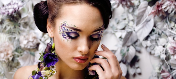 Flower inspired festival makeup look