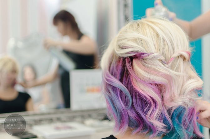 Ultra violet mermaid hairstyle