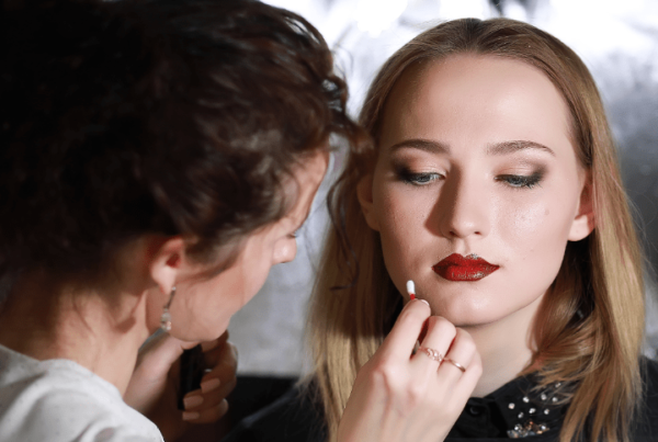 makeup artist school online student practice