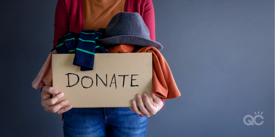 donate clothes in box spring cleaning fashion stylist tips