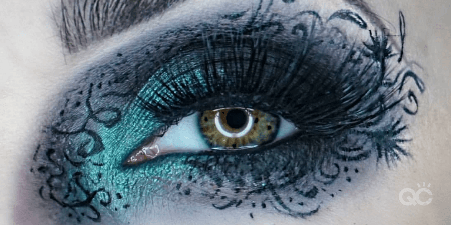 Katey Stevens crazy eye makeup look