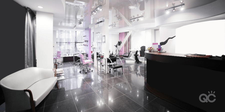 brand new interior of european beauty salon